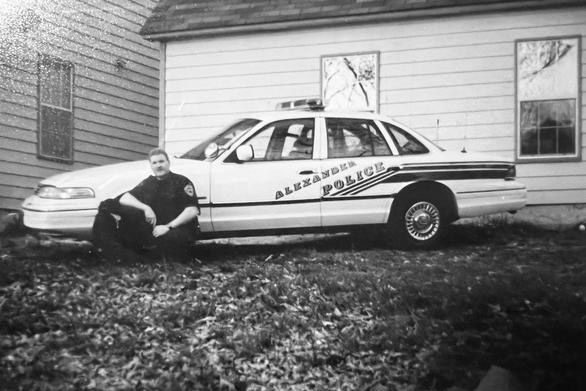 old photograph of owner of advanced alarm systems